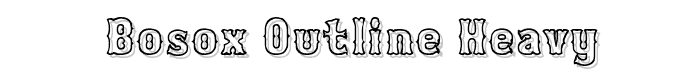 Bosox Outline Heavy font